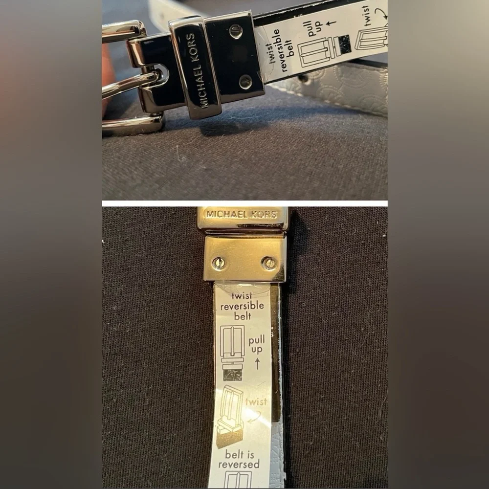 Michael Kors Twist reversible Belt with Monogram Design - Picture 5 of 9